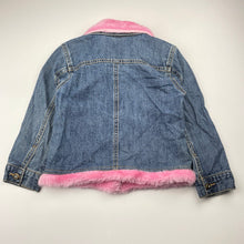 Load image into Gallery viewer, Girls Target, vintage denim jacket, detachable faux fur collar, GUC, size 5,  