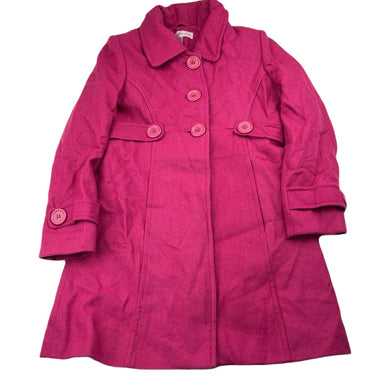 Girls Patch Princess, pink wool blend jacket / coat, L: 57cm, EUC, size 5,  