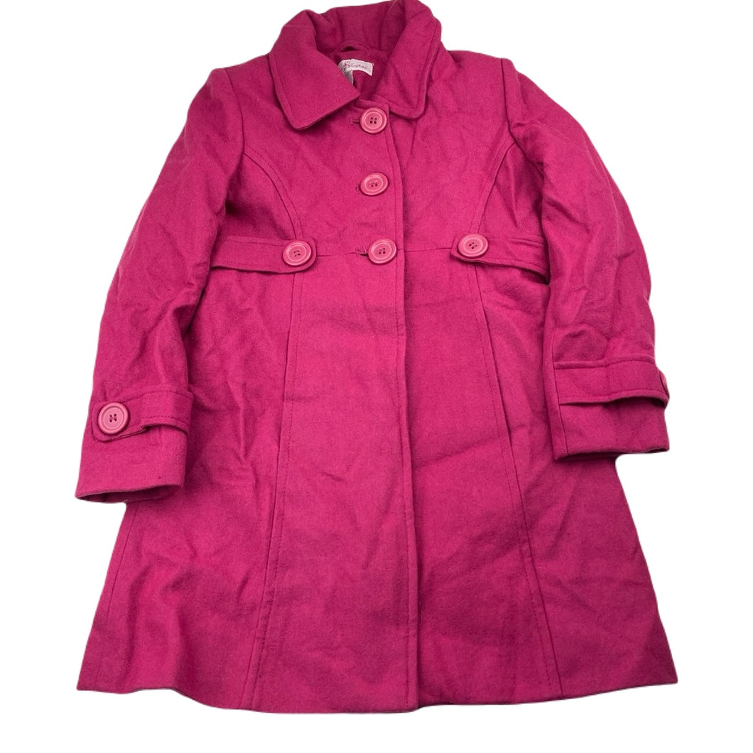 Girls Patch Princess, pink wool blend jacket / coat, L: 57cm, EUC, size 5,  