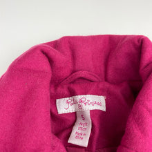 Load image into Gallery viewer, Girls Patch Princess, pink wool blend jacket / coat, L: 57cm, EUC, size 5,  