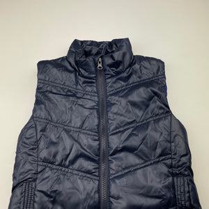 unisex Puddle Ducklings, navy puffer vest / sleeveless jacket, GUC, size 2,  