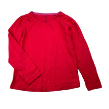 Load image into Gallery viewer, Girls Favourites, red organic cotton long sleeve tee/top, GUC, size 6,  