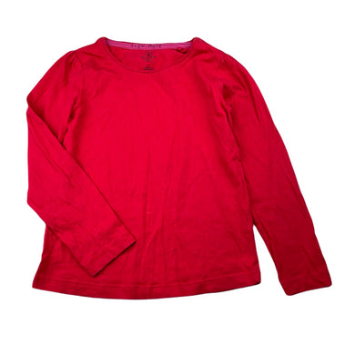Girls Favourites, red organic cotton long sleeve tee/top, GUC, size 6,  