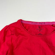 Load image into Gallery viewer, Girls Favourites, red organic cotton long sleeve tee/top, GUC, size 6,  
