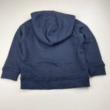 Load image into Gallery viewer, Girls Cotton On, navy fleece lined hoodie sweater, unicorn, EUC, size 5,  