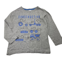 Load image into Gallery viewer, Boys H&amp;T, long sleeve tee / top, diggers, FUC, size 4,  