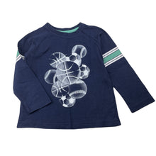 Load image into Gallery viewer, Boys H&amp;T, navy cotton long sleeve tee / top, GUC, size 4,  