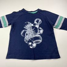 Load image into Gallery viewer, Boys H&amp;T, navy cotton long sleeve tee / top, GUC, size 4,  