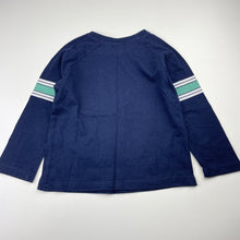 Load image into Gallery viewer, Boys H&amp;T, navy cotton long sleeve tee / top, GUC, size 4,  