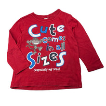 Load image into Gallery viewer, Boys Target, red cotton long sleeve tee / top, GUC, size 4,  