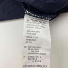 Load image into Gallery viewer, Girls Cotton On, navy cotton long sleeve tee / top, unicorn, FUC, size 8,  