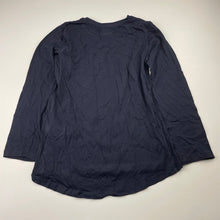 Load image into Gallery viewer, Girls Cotton On, navy cotton long sleeve tee / top, unicorn, FUC, size 8,  