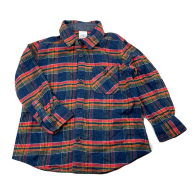 Boys Target, checked flannel cotton long sleeve shirt, EUC, size 3,  