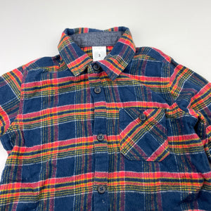 Boys Target, checked flannel cotton long sleeve shirt, EUC, size 3,  