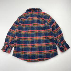 Boys Target, checked flannel cotton long sleeve shirt, EUC, size 3,  