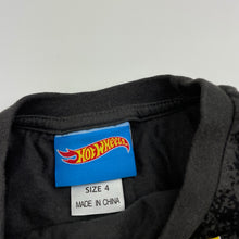 Load image into Gallery viewer, Boys Hot Wheels, cotton long sleeve tee / top, EUC, size 4,  