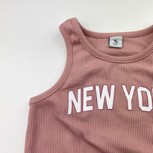 Load image into Gallery viewer, Girls Tu, pink ribbed crop top, EUC, size 6,  