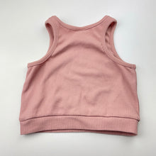Load image into Gallery viewer, Girls Tu, pink ribbed crop top, EUC, size 6,  