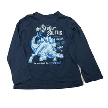 Load image into Gallery viewer, Boys H&amp;T, navy cotton long sleeve tee / top, dinosaur, GUC, size 6,  