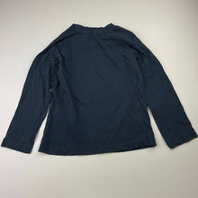 Load image into Gallery viewer, Boys H&amp;T, navy cotton long sleeve tee / top, dinosaur, GUC, size 6,  