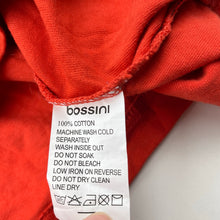Load image into Gallery viewer, Boys Bossini, orange cotton long sleeve tee / top, no size, armpit to armpit: 38cm, shoulder to cuff: 42cm, GUC, size 6-7,  