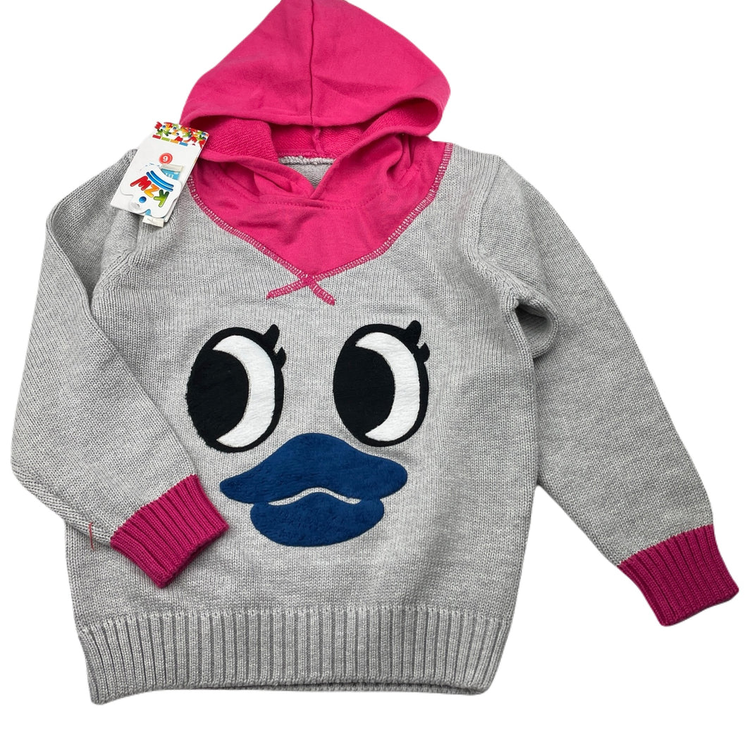 Girls KZW, knitted cotton hoodie sweater, NEW, size 6,  