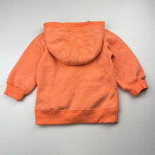 Load image into Gallery viewer, unisex Pumpkin Patch, orange fleece lined zip hoodie sweater, EUC, size 1,  