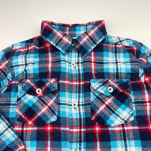 Load image into Gallery viewer, Boys H&amp;T, checked flannel cotton long sleeve shirt, GUC, size 6,  