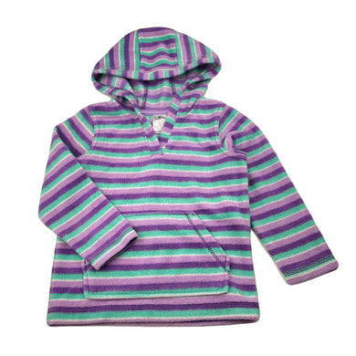 Girls H&T, striped fleece hoodie sweater, GUC, size 3,  