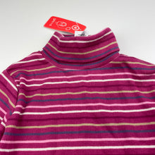 Load image into Gallery viewer, Girls Target, striped stretchy roll neck top / skivvy, NEW, size 4,  