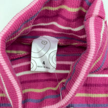 Load image into Gallery viewer, Girls Target, striped stretchy roll neck top / skivvy, NEW, size 4,  