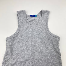Load image into Gallery viewer, Boys L&amp;D, grey marle stretchy singlet top, GUC, size 6-8,  