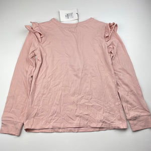 Girls Witchery, stretchy frill shoulder long sleeve top, NEW, size 10,  