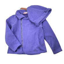 Load image into Gallery viewer, Girls Mango, purple fleece jacket + hat, NEW, size 4,  