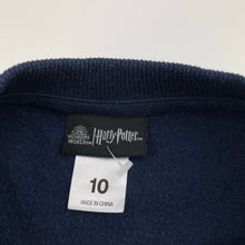 Load image into Gallery viewer, unisex Harry Potter, Hogwarts fleece lined sweater  jumper, wash fade, FUC, size 10,  
