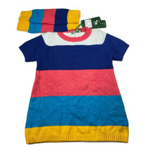 Load image into Gallery viewer, Girls Blue Fox, soft feel knit short sleeve sweater (L: 47cm) + leg warmers, NEW, size 3-4,  