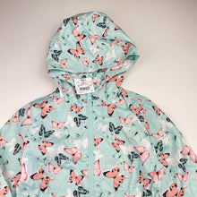 Load image into Gallery viewer, Girls H&amp;T, lightweight spray jacket, butterflies, NEW, size 4,  