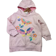 Load image into Gallery viewer, Girls Cotton On, pink fleece lined hoodie sweater, butterfly, NEW, size 4,  
