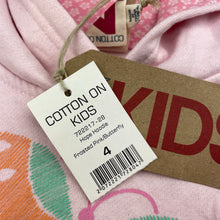 Load image into Gallery viewer, Girls Cotton On, pink fleece lined hoodie sweater, butterfly, NEW, size 4,  