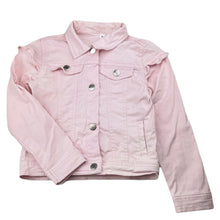 Load image into Gallery viewer, Girls 1964 Denim Co, pink stretch denim jacket, poppers, GUC, size 7,  