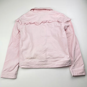 Girls 1964 Denim Co, pink stretch denim jacket, poppers, GUC, size 7,  