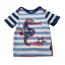Load image into Gallery viewer, Boys Bonds, stretchy t-shirt / top, seahorse, FUC, size 00,  