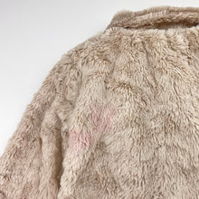 Load image into Gallery viewer, Girls Target, lined faux fur jacket, pink discolouration back &amp; sleeve, FUC, size 2,  