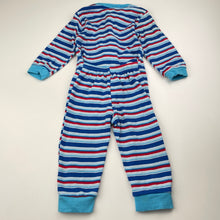 Load image into Gallery viewer, unisex Lily &amp; Dan, striped cotton zip romper, GUC, size 0,  