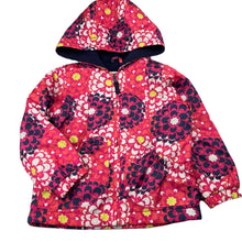 Load image into Gallery viewer, Girls Osh Kosh, fleece lined lightweight floral jacket / coat, EUC, size 3,  