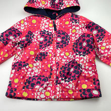 Load image into Gallery viewer, Girls Osh Kosh, fleece lined lightweight floral jacket / coat, EUC, size 3,  