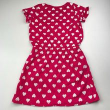Load image into Gallery viewer, Girls H&amp;T, cotton casual dress, hearts, FUC, size 6, L: 58cm