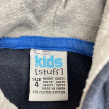 Load image into Gallery viewer, Boys Kids Stuff, navy fleece lined zip hoodie sweater, FUC, size 4,  