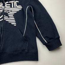 Load image into Gallery viewer, Boys Kids Stuff, navy fleece lined zip hoodie sweater, FUC, size 4,  