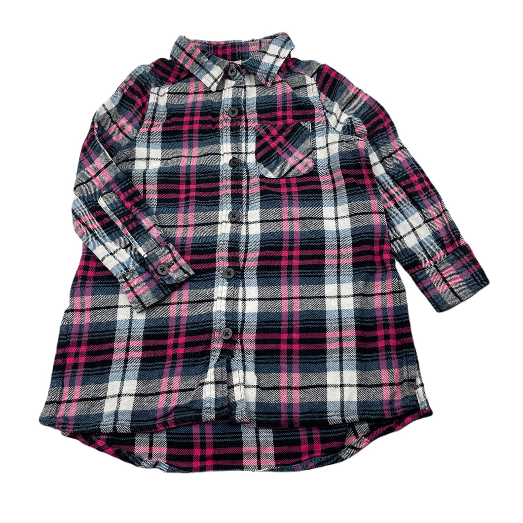 Girls Emerson, checked cotton shirt, L: 40cm, GUC, size 2,  